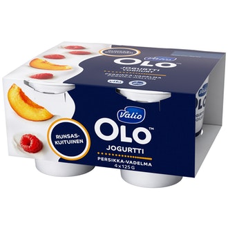 Valio Gefilus® OLO™ jogurtti 4x125 g persikka-vadelma laktoositon