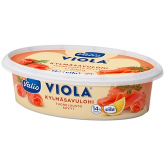 Valio Viola® kevyt e200 g kylmäsavulohi tuorejuusto laktoositon