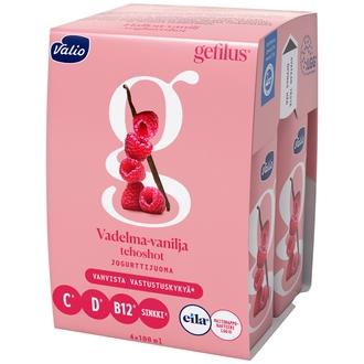 Valio Gefilus® tehoshot 4x100 ml vadelma-vanilja laktoositon