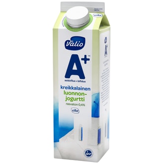 Valiojogurtti Valio A+™ kreikkalainen luonnonjogurtti 1 kg rasvaton laktoositon