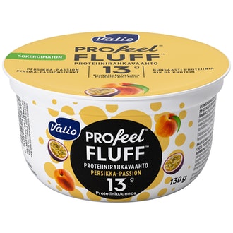 Valio PROfeel FLUFF proteiinirahkavaahto 130g persikka-passionhedelmä laktoositon sokeroimaton