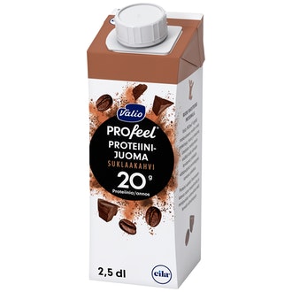 Valio PROfeel proteiinijuoma suklaakahvi 2,5 dl UHT laktoositon