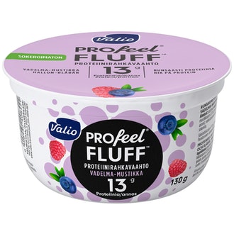 Valio PROfeel FLUFF proteiinirahkavaahto 130g vadelma-mustikka laktoositon sokeroimaton