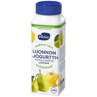 Valio Luonnonjogurtti+ juotava 2,5dl omena-päärynä laktoositon