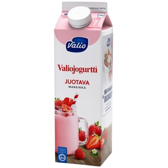 Valiojogurtti® juotava 0,95 l mansikka laktoositon