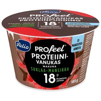 Valio PROfeel® proteiinivanukas 185 g suklaa-mansikka makeutusaineeton laktoositon