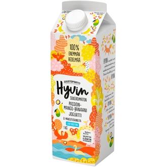 Juustoportti Hyvin jogurtti 1 kg passion-mango-banaani laktoositon