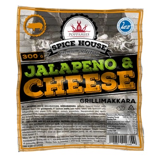 Poppamies grillimakkara jalapeno-cheese 300g