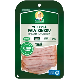 Snellman Ylikypsä palvikinkku ohuen ohut 270g