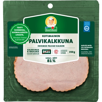 Snellman Kotimainen palvikalkkuna kokolihaleikkele 350g