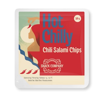The Scandinavian Snack Company Salami Chips Hot Chilly 50g