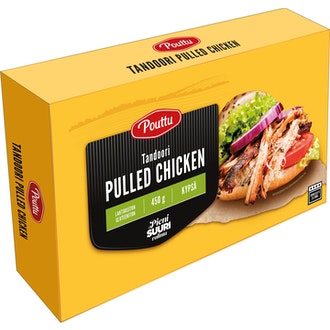 Pouttu Pulled chicken Tandoori 450 g kypsä