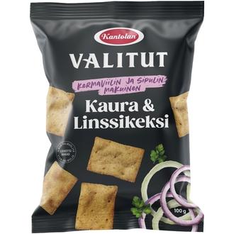 Kantolan Valitut Kaura & Linssikeksi kermaviili ja sipuli 100g
