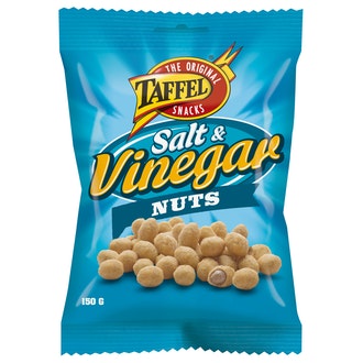 Taffel Salt Vinegar Nuts Etikkamaustekuorrutettu Suolattu Maapähkinä 150G