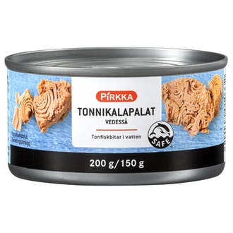 Pirkka tonnikalapalat vedessä 200g/150g