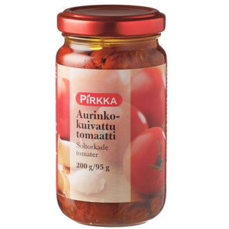 Pirkka aurinkokuivattu tomaatti 200g/95g