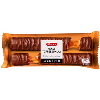 Pirkka keksi-toffeesuklaa 60g UTZ