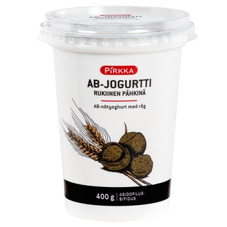 Pirkka asidofilus-bifidus rukiinen pähkinäjogurtti 400g