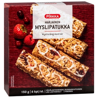 Pirkka marjainen myslipatukka 6kpl/150g