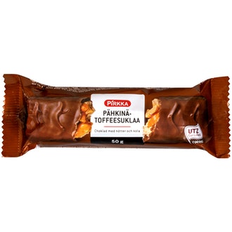 Pirkka pähkinä-toffeesuklaa 50g UTZ