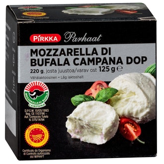 Pirkka Parhaat Mozzarella di Bufala Campana 220g/125g vähälaktoosinen