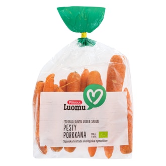 Pirkka Luomu espanjalainen pesty uuden sadon porkkana 750g 1lk