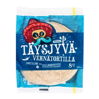 Pirkka täysjyvävehnätortilla 8 kpl/320g