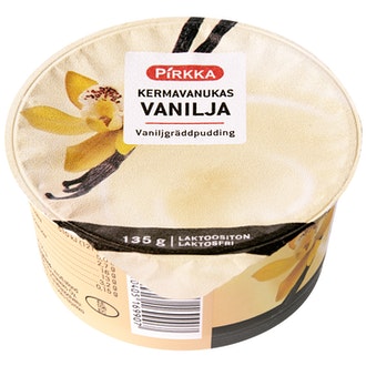 Pirkka kermavanukas vanilja 135g laktoositon