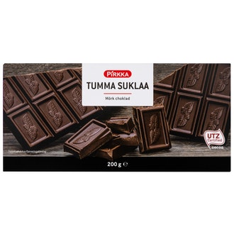 Pirkka tumma suklaa 200g UTZ