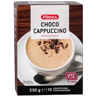 Pirkka choco cappuccino 10kpl/230g UTZ