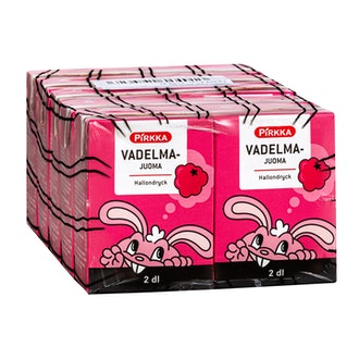 Pirkka vadelmajuoma 2dl 10-pack
