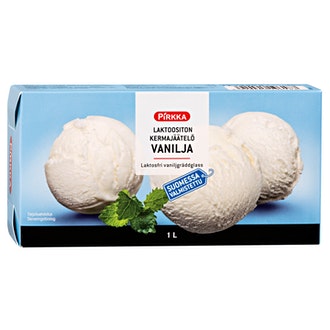 Pirkka laktoositon kermajäätelö vanilja 1l