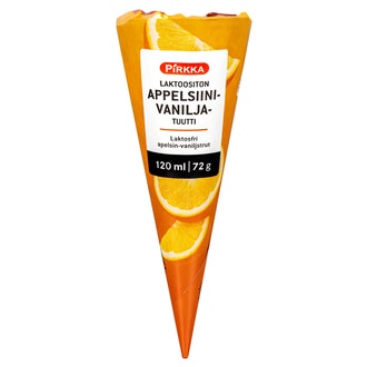 Pirkka laktoositon appelsiini-vaniljatuutti 120ml/72g