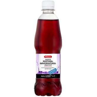 Pirkka sokeriton mustikka-karhunvatukka juomatiiviste 0,5l