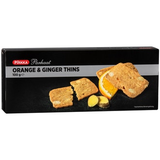 Pirkka Parhaat orange ginger thins 100g