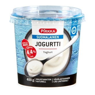 Pirkka suomalainen maustamaton jogurtti 400g