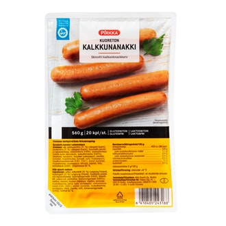 Pirkka kuoreton kalkkunanakki 20kpl/560g