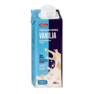 Pirkka proteiinijuoma 250ml vanilja laktoositon