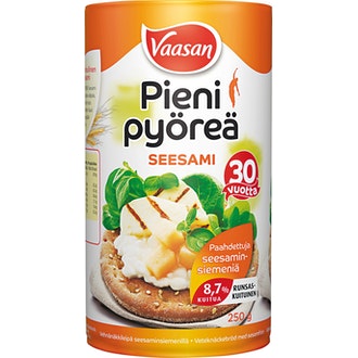 VAASAN PIENI PYÖREÄ Seesami 250 g vehnänäkkileipä