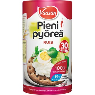 VAASAN PIENI PYÖREÄ Ruis 250g täysjyväruisnäkkileipä