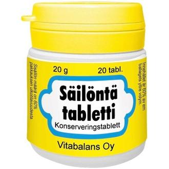 Säilöntätabletti 20 kpl 20 g Vitabalans