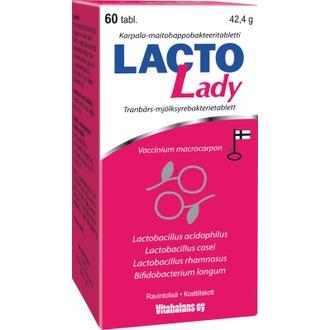 Lacto Lady 60 Tabl., Karpalo-Maitohappobakteerivalmiste,  Vitabalans