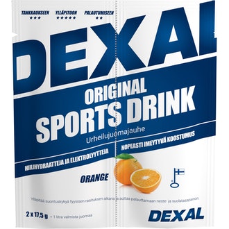 Dexal-juomajauhe 2 x 17,5g appelsiini
