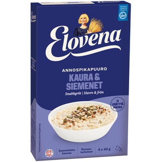 Elovena 6x40g annospikapuuro kaura-siemenet