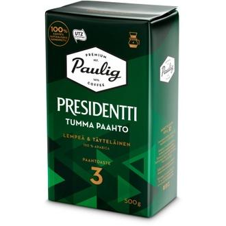 Paulig Presidentti Tumma Paahto kahvi suodatinjauhatus 500g