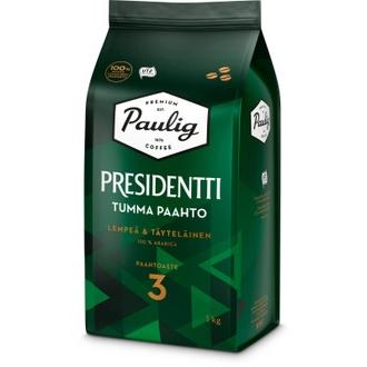 Paulig Presidentti Tumma Paahto kahvi kahvipapu 1kg