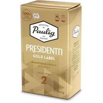 Paulig Presidentti Gold Label kahvi suodatinjauhatus 500g