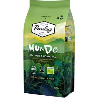 Paulig Mundo Kolumbia & Honduras Luomu kahvi kahvipapu 450g