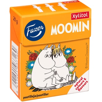 Fazer Moomin 20g hedelmä ksylitoli pastilleja