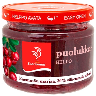 Saarioinen Puolukkahillo vähemmän sokeria 320g